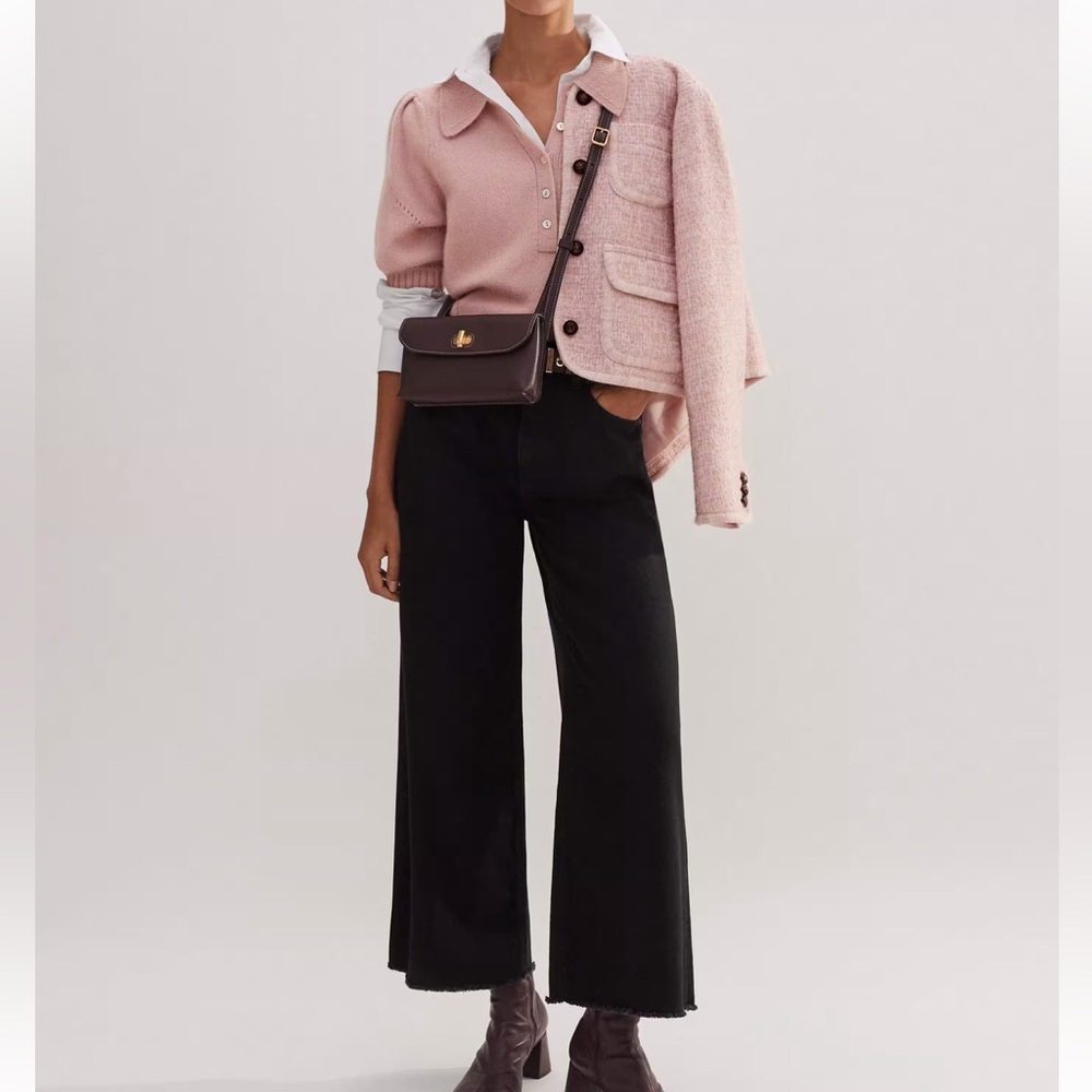 ME + EM  Wide-Leg Raw Hem Jeans • 0/2